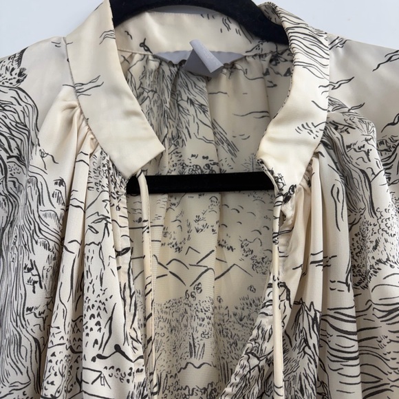 H&M Cream and Gray Long Sleeve Dress - Picture 3 of 14